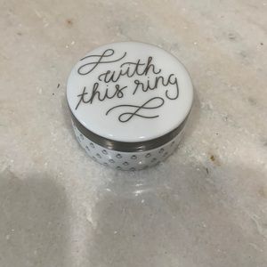 Small glass wedding ring box